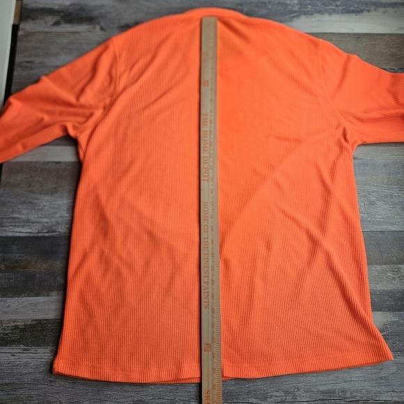 Wrangler Workwear Men's XL Waffle Print Thermal Long Sleeve XL Bright Orange - Picture 7 of 8